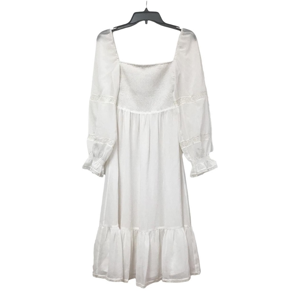 Aritzia Wilfred Tempest Chiffon Midi Grace Dress Women's M $168 Minimalist
